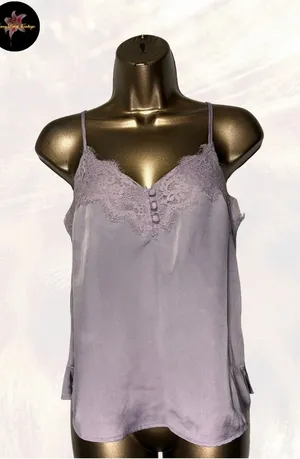 Abercrombie & Fitch Lavender Lace-Trim Cami thumbnail 1