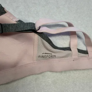 Brooks FineForm Sports Bra 30A/B Blush Pink Gray Padded Convertible thumbnail 5