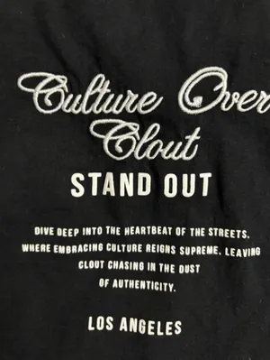 Culture Over Clout Black Graphic Tee Size L thumbnail 3