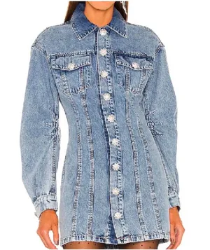 Lovers + friends denim dress thumbnail 1