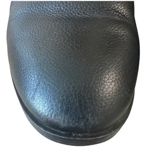 Tory Burch Gemini Link Black Pebbled Leather Ankle Booties Gold Buckle 7.5 thumbnail 12
