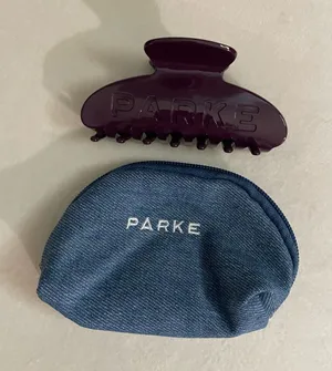 Parker Hair Claw Clip in Deep Purple with Blue Pouch New Without Tags thumbnail 1