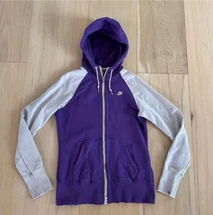 Nike Purple Hoodie Zip Up Sweatshirt Size Large thumbnail 1