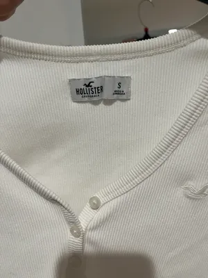 Hollister Henley Long Sleeve Cream thumbnail 3
