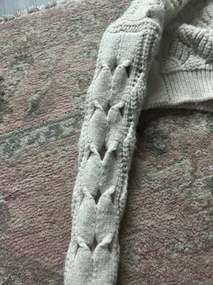 ZARA White Knit Sweater Cropped thumbnail 5