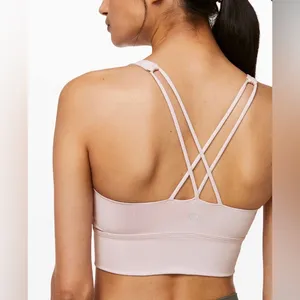 Lululemon Womens Free To Be Longline Sports Bra Flush Light Pink FUSP Sz 6 thumbnail 2