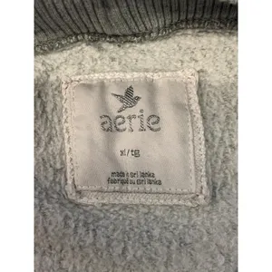 Aerie Sweatshirt Womens XL Gray Boat Neck Longline Fleece Pullover Tunic Lounge thumbnail 6