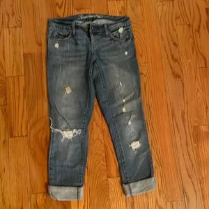American Eagle Distressed Skinny Jeans Size 6 thumbnail 3