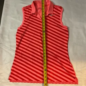Nike Precision Print Sleeveless Golf Polo Shirt Lava Glow/Max Orange M Dopamine thumbnail 7
