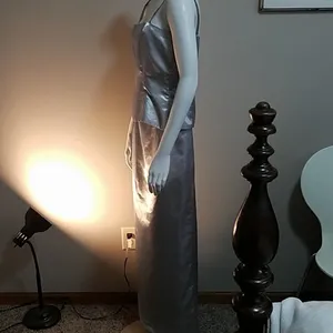 Handmade Shimmery Silver Skirt & Tank Top Set thumbnail 3