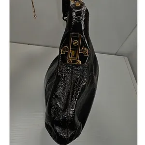 Tory Burch brown crinkled bag thumbnail 5