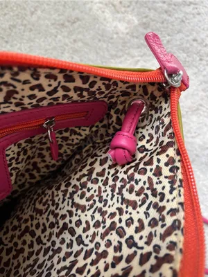 BNWT Genuine leather multicolor color block crossbody bag thumbnail 7