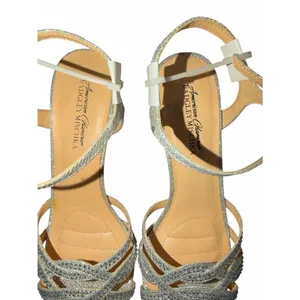 Badgley Mischka Silver Strappy Sandals(Size 6) thumbnail 6
