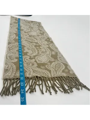 Women's Paisley Scarf One Size Tan Beige thumbnail 4