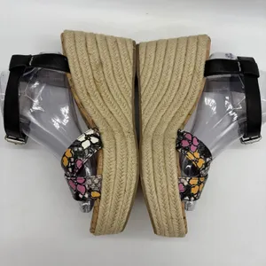 Sam Edelman Womens 10 Sandals‎ Destin Wedge Espadrille Floral Platform Shoes thumbnail 4