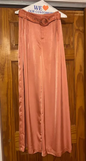Collection Coral Belted High Waist Wide Leg Pants thumbnail 2