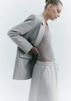 ZARA oversize blazer casual suit relaxed boyfriend mom suit jacket thumbnail 5