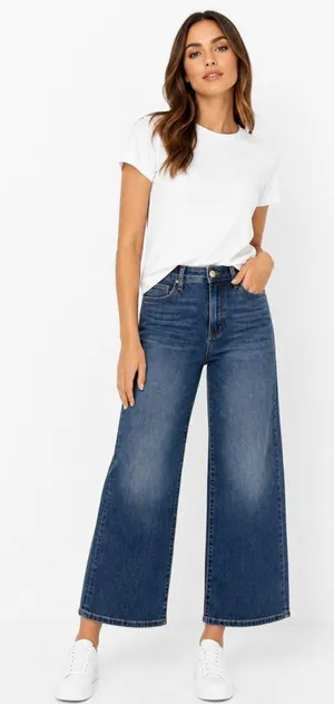Kut From The Kloth Fab Ab Charlotte Wide Leg Jeans thumbnail 1