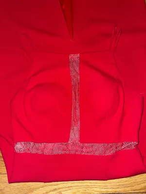 Aidan Mattox Maxi Red Formal Dress thumbnail 4