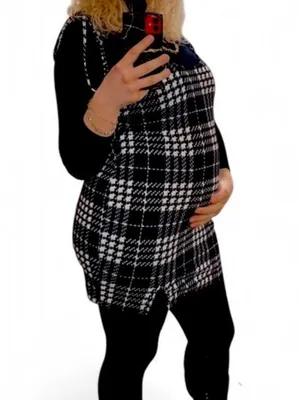 SheIn Maternity Black & White Plaid Tie-Shoulder Mini Dress thumbnail 7