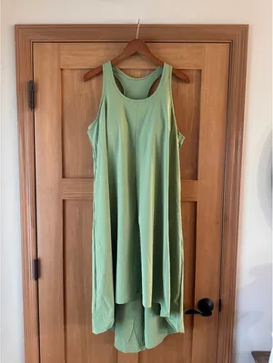 Halara RacerPocket High Low Flowy Midi Dress in Hot Wasabi Green Women’s Large thumbnail 9