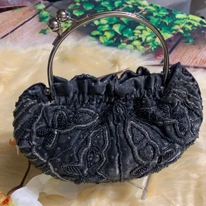 BIJOUX TERNER BEADED GRAY EVENING BAGS thumbnail 2
