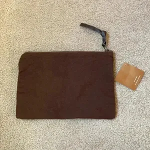 Pottery barn new with tags brown beaded pouch thumbnail 2
