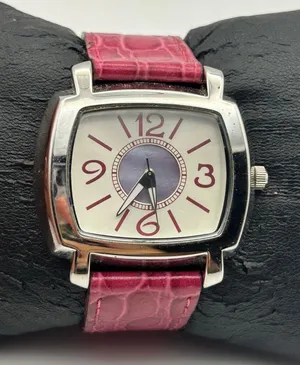 Faded Glory Square Face Dial Silver Tone Pink Band Women’s Watch Working thumbnail 1