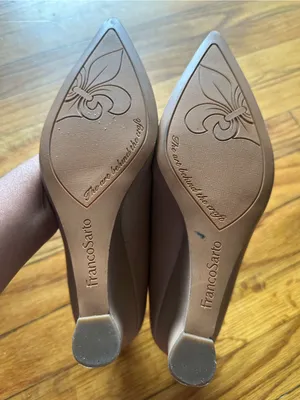 Franco Sarto Frankie Pointed Toe Wedge Pumps Slip On Leather Shoes Size 9M thumbnail 3