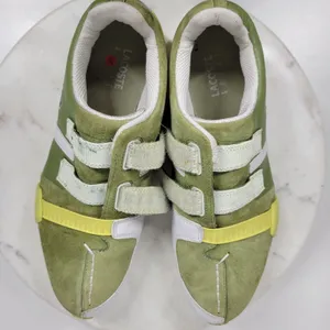 Lacoste Womens Vito Driving Shoe 9 Green White Leather Suede Hook & Loop Sneaker thumbnail 11