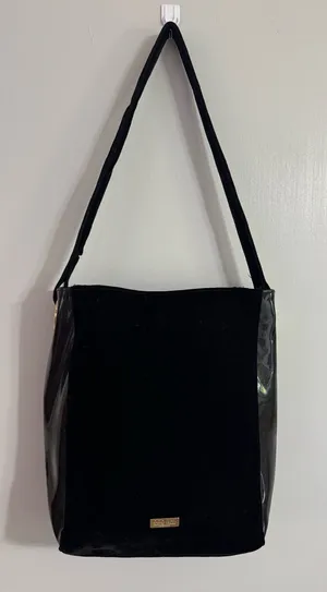 Carolina Herrera Good Girl Black Shoulder Tote with Velvet Front thumbnail 1