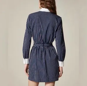 J.Crew Navy Striped Dress thumbnail 2