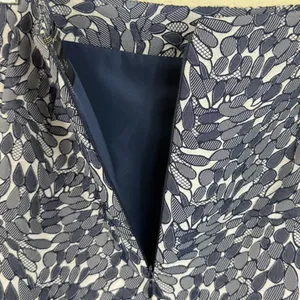 Ann Taylor Womens Navy Blue White Leaf Print Pencil‎ Skirt Size 12 Business Work thumbnail 4