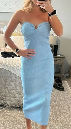 Selfie Leslie Real Talk Sweetheart Neckline Midi Dress thumbnail 6