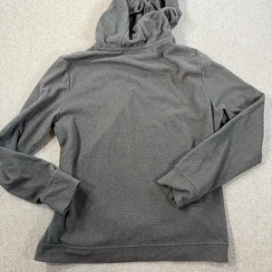 Adidas Women's Large Fleece Hooded Sweatshirt Gray Zippered Pockets Drawstring thumbnail 10