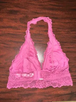 PINK Victoria’s Secret Halter Lace Bralette Size Small thumbnail 2