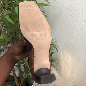 Predictions 2000s Y2K Brown tan patchwork leather 2” kitten heel ankle mid calf boots - Size 6.5W Boho thumbnail 3