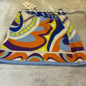 Zara Colorful Abstract Mini Skirt, Size XS, Vibrant Colors thumbnail 8