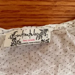 Intimately Free People Polka Dot Lace Ruffle slip Tank Top Small White Boho thumbnail 2