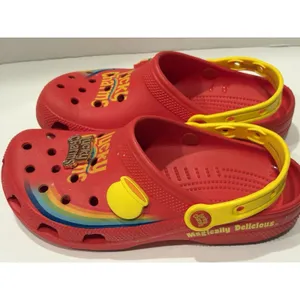 Crocs Lucky Charms Unisex Clog Red/Yellow Rainbow Logo Round Toe W9 M7 thumbnail 6