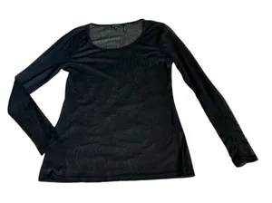 TRICOTTO black mesh top Size M thumbnail 1