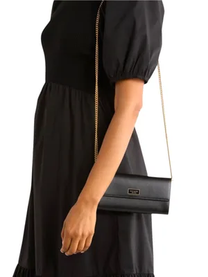 Kate Spade Black Leather Flap Crossbody Bag Katy Wallet $248 Retail NWT thumbnail 8