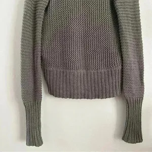 American Eagle Outfitters Sweater Cable Knit Ribbed Long Sleeves V-Neck‎ Medium thumbnail 9
