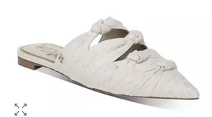 Sam Edelman Women's Shanti Mules Size 8 Medium Beige Linen thumbnail 1