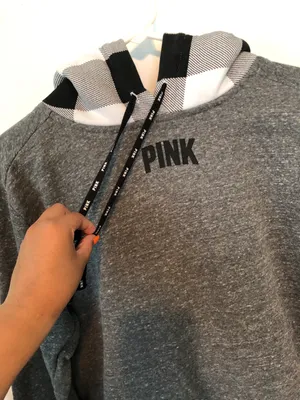 Pink Grey Hoodie Size M thumbnail 4