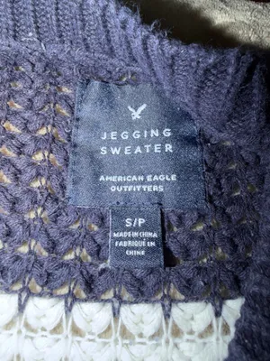 American Eagle sweater navy and white stripes thumbnail 3