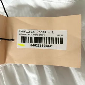 NEW La Ligne Beatirix Dress White Stripe Cotton Silk Tiered Midi Size Large thumbnail 7