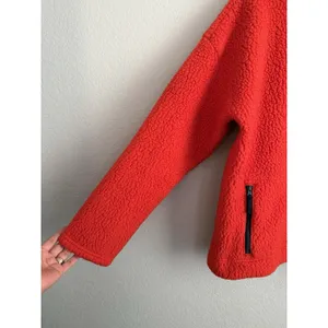 J.Crew Polartec Red Half Zip Sherpa Fleece Pullover Jacket Cozy Gorpcore XL thumbnail 5