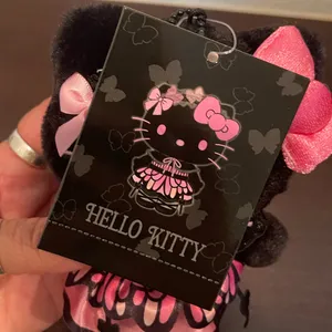 Hello Kitty Butterfly Mascot Holder Black Bag Charm by Sanrio New With Tags thumbnail 3