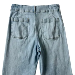 Maeve Anthropologie The Colette Crop Wide Leg High Rise Jeans Light Wash Size 31 thumbnail 5